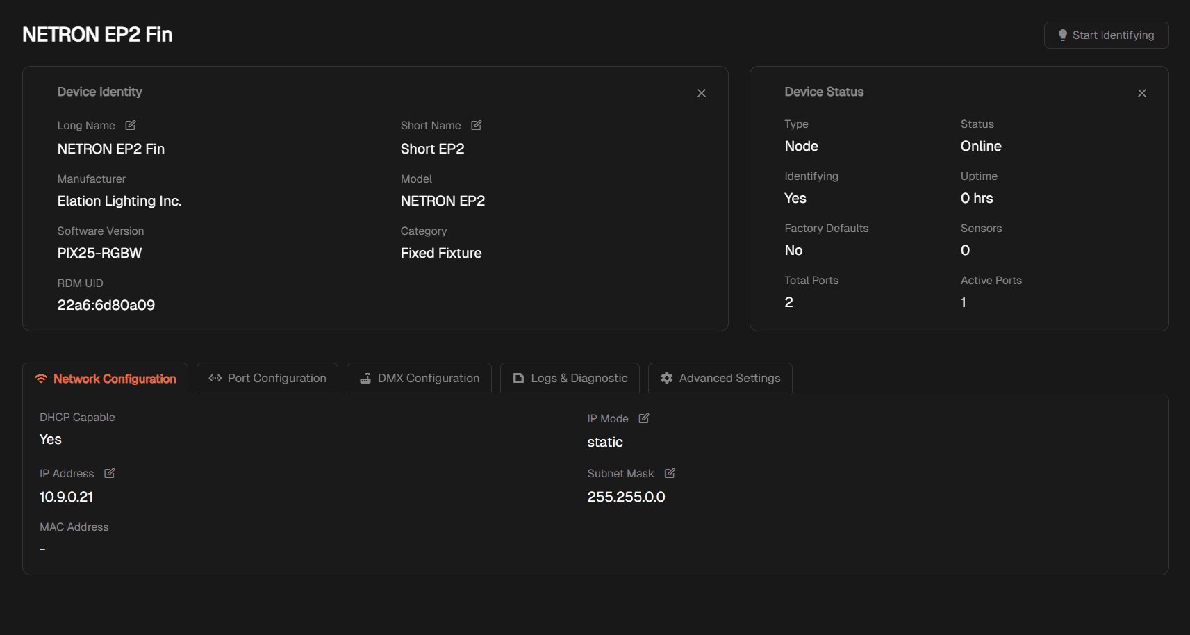 Full Device Info Screen
